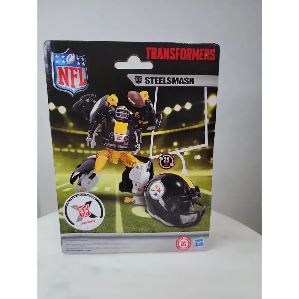 Transformers NFL Steelsmash Steelers Action Figure Helmet Hasbro New Sealed